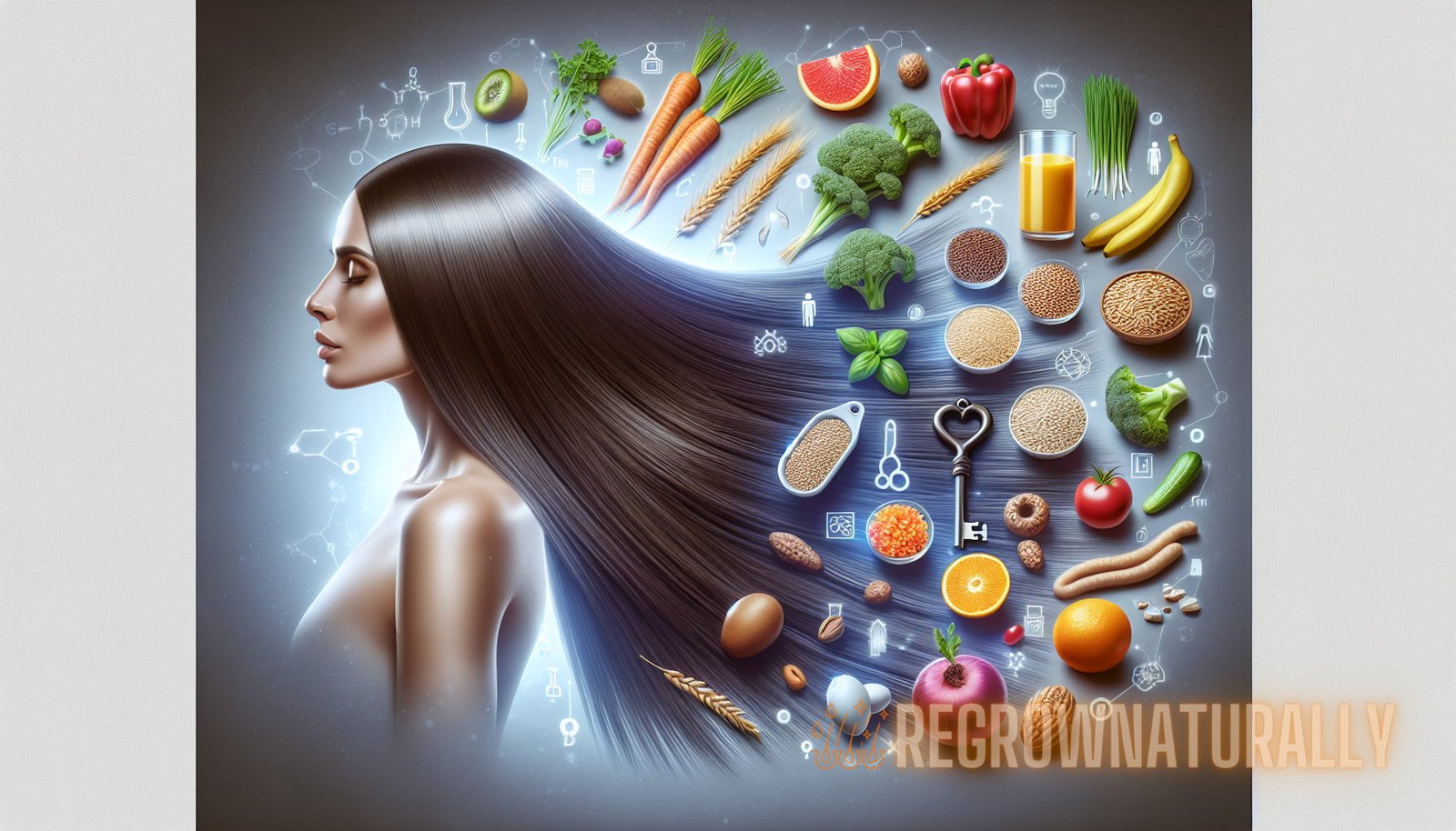 Illustration for section:  - hair nutrition