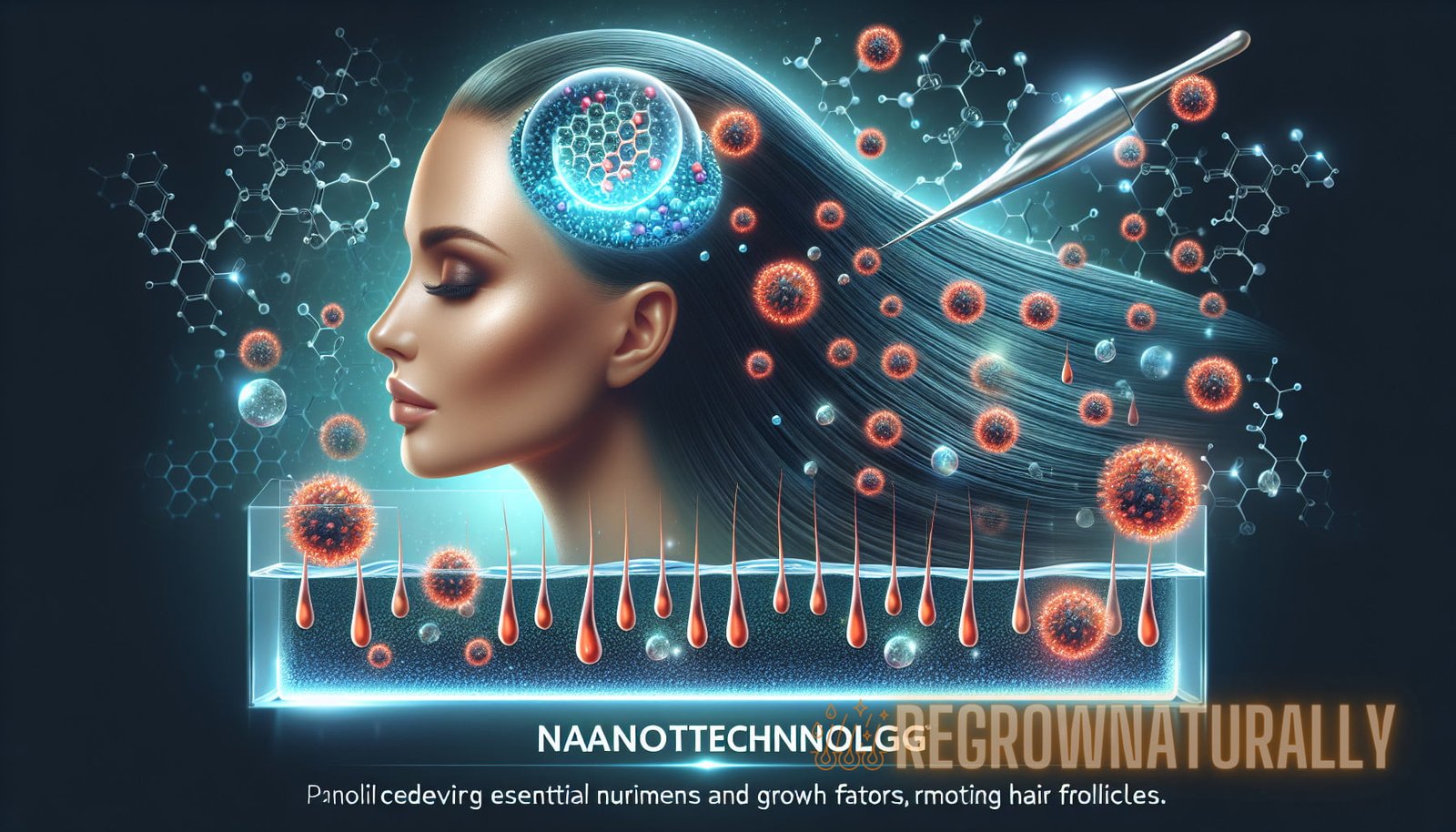 Illustration for section: Nanotechnology has made significant advancements in the field of hair transformation. The use of nan - hair revolution