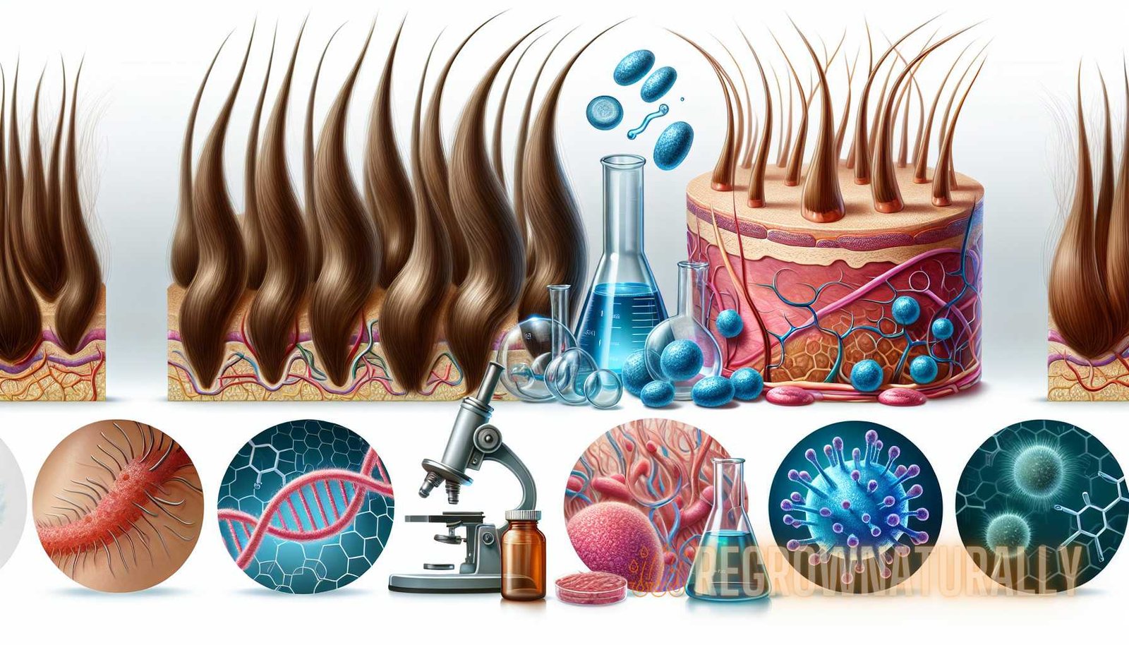 Illustration for section:  - hair science