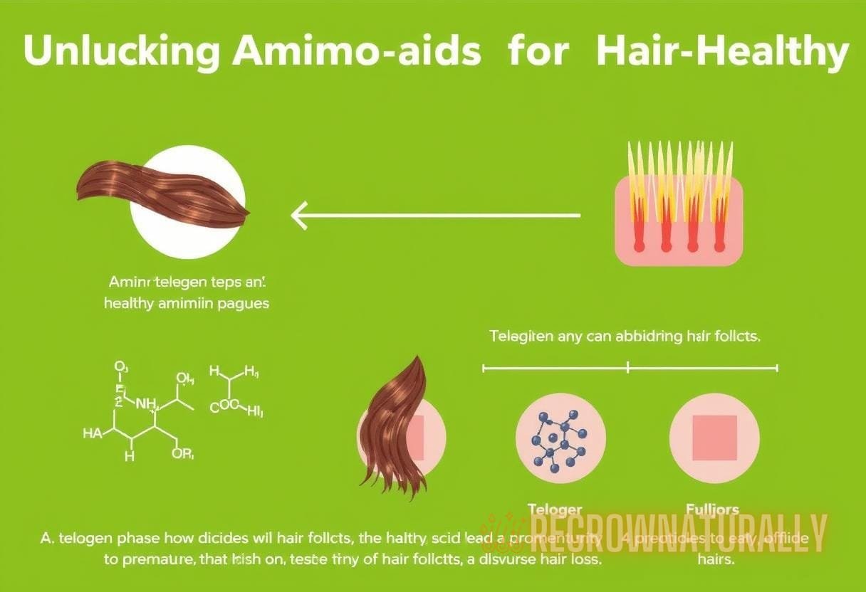 Illustration for section: Finally, the telogen phase can be adversely affected by an inadequate supply of essential amino acid - amino acids hair health