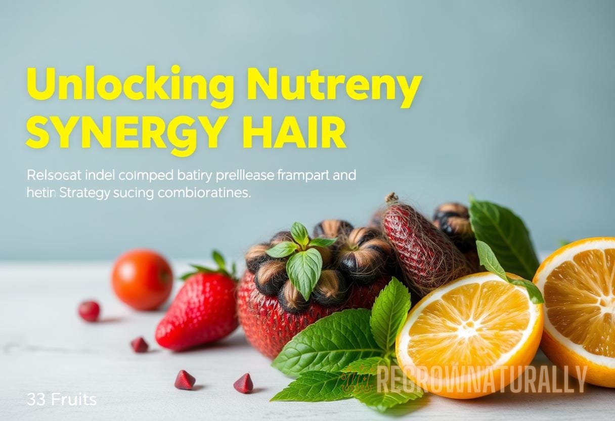 Illustration for section: 3. Fruits - nutrient synergy hair